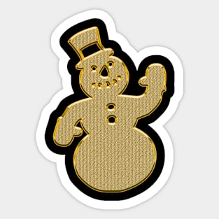 Merry Christmas Golden Santa Sticker